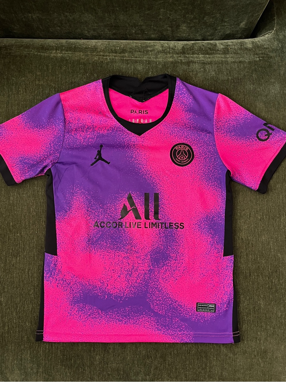 Jordan Kids' Pink & Purple PSG Soccer Jersey